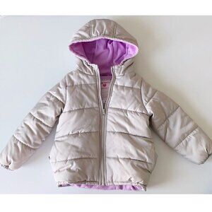 Carter's Girl Fleece Lined Puffer Hooded Jacket 6 Years